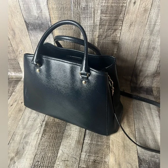 COACH Margot Carryall F34607 Midnight Blue Satchel Leather Crossbody handbag - Picture 15 of 16